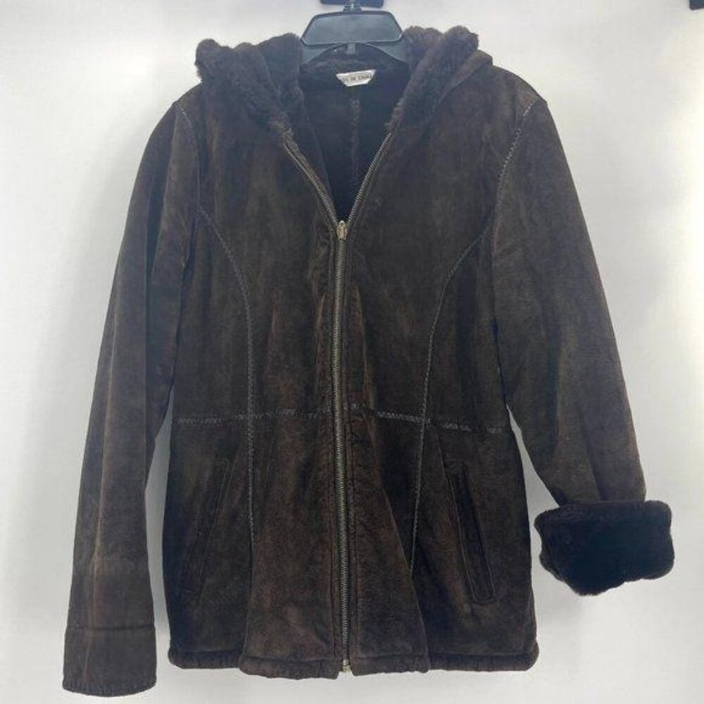 Marvin Richards Brown Suede Fur Lined Jacket